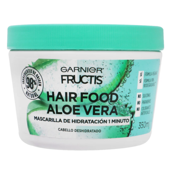 Garnier Fructis Aloe Vera Hair Mask 350ml - Deep Hydration for Normal to Dry Hair.