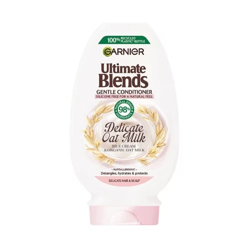 Garnier Ultimate Blends Oat Milk Conditioner 400Ml For Sensitive Scalps, Enriched With Oat Milk And Rice Cream.