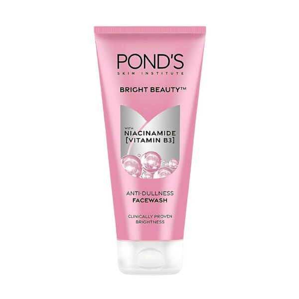 Pond's Bright Beauty Face Wash - Gentle brightening cleanser with Vitamin B3 for glowing, spotless skin.