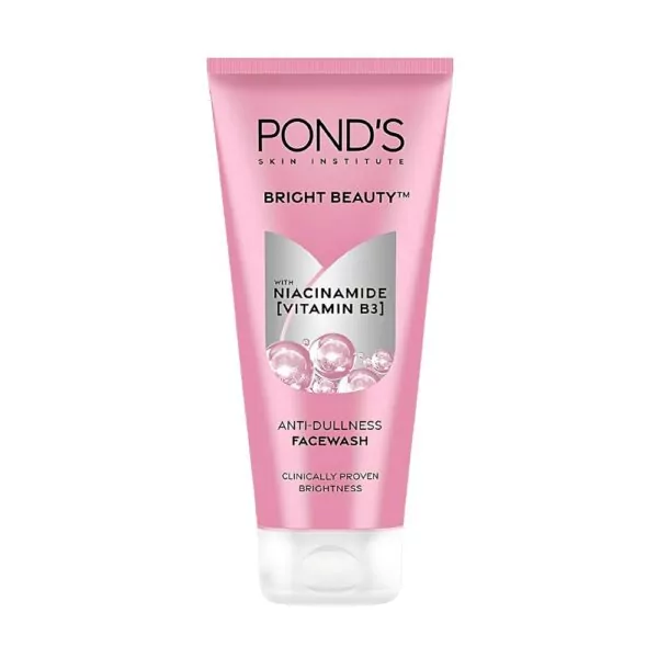 Pond's Bright Beauty Face Wash - Gentle brightening cleanser with Vitamin B3 for glowing, spotless skin.