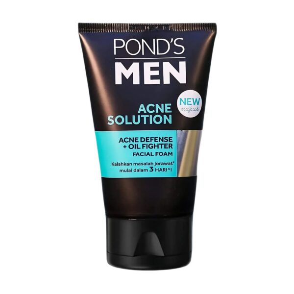 Pond's Men Acne Solution Face Wash - Deep cleansing and acne-fighting face wash for men with Lock & Clear Technology.