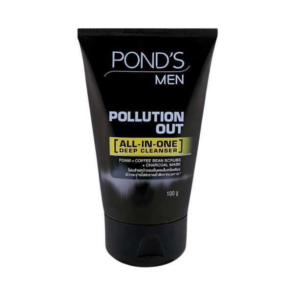 Pond's Men Pollution Out Face Wash - Deep cleansing face wash with activated charcoal and coffee bean scrub.