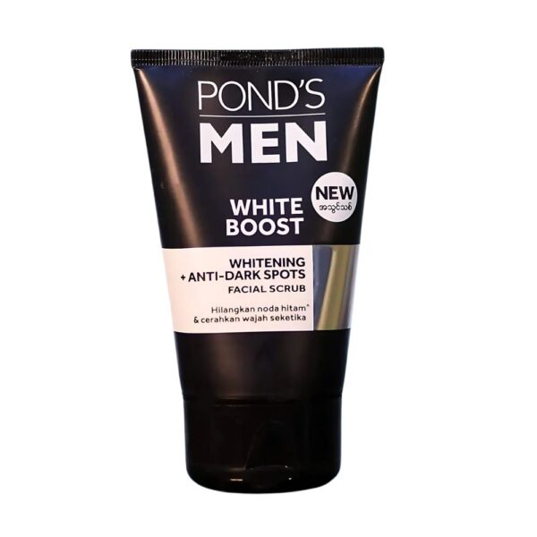 Pond's Men White Boost Face Scrub - Brightening and exfoliating scrub for an even, glowing complexion.