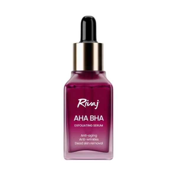 Rivaj AHA + BHA Exfoliating Face Serum 30ml - Gently exfoliates, reduces wrinkles, and brightens skin for a fresh, glowing look