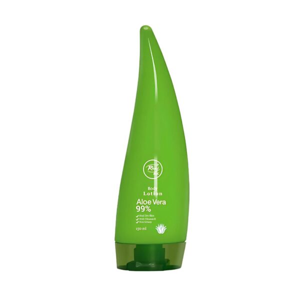 Rivaj Aloe Vera Body Lotion 150ml - Quick-absorbing and nourishing lotion with aloe vera and shea butter for hydrated, glowing skin.