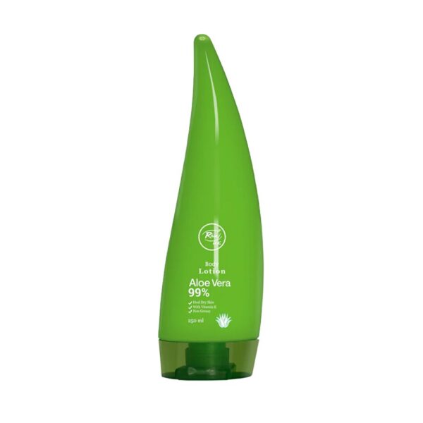 Rivaj Aloe Vera Body Lotion 250ml - Lightweight, quick-absorbing lotion with aloe vera and shea butter for hydrated, smooth, and radiant skin.