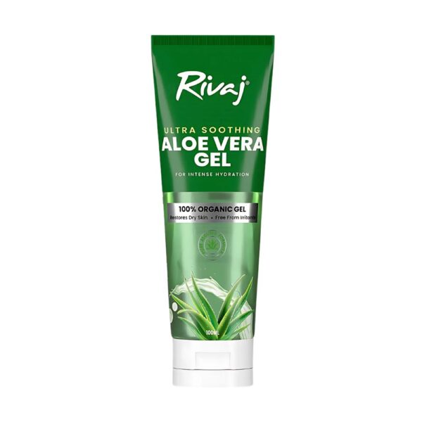 Rivaj Aloe Vera Skin Gel 100ml - Hydrates and soothes dry, irritated skin for a soft, healthy glow.