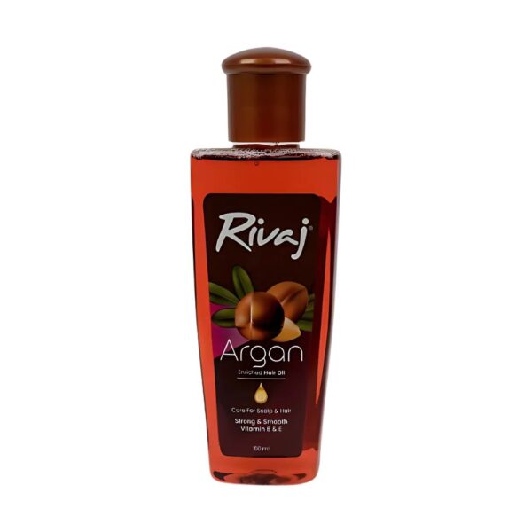 Rivaj Argan & Egg Enriched Hair Oil 100ml - Strengthens and repairs hair while reducing frizz and adding shine.