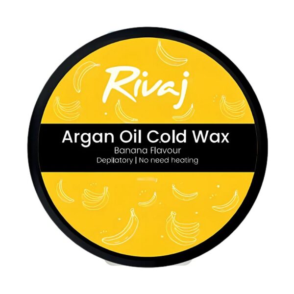 Rivaj Banana & Argan Oil Cold Wax 200g - Gentle and effective waxing solution with nourishing ingredients.