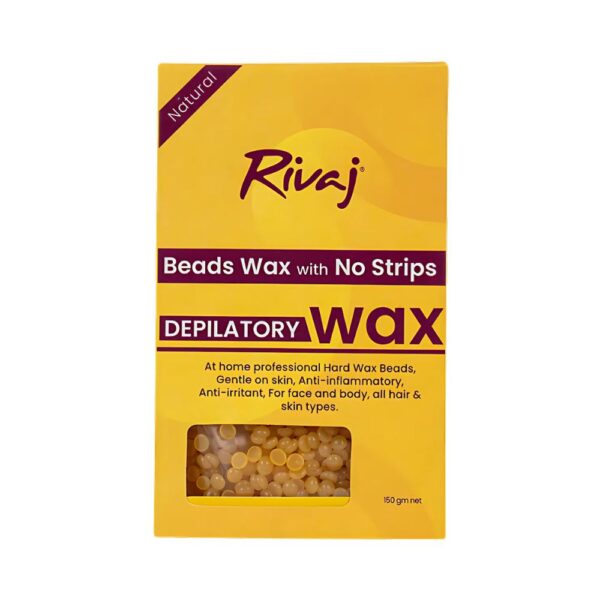 Rivaj Beads Wax With No Strips Natural 150g - Effective for stubborn hair removal and smooth skin results.