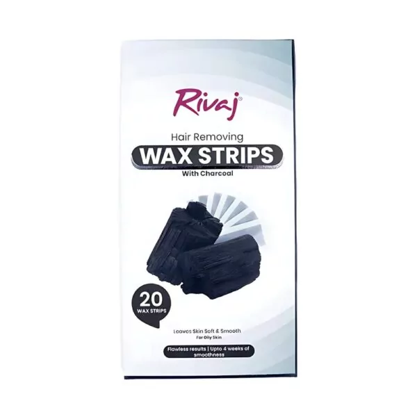 Rivaj Charcoal Hair Removing Body Wax Strips - Removes hair from the root and leaves skin smooth and radiant for weeks.