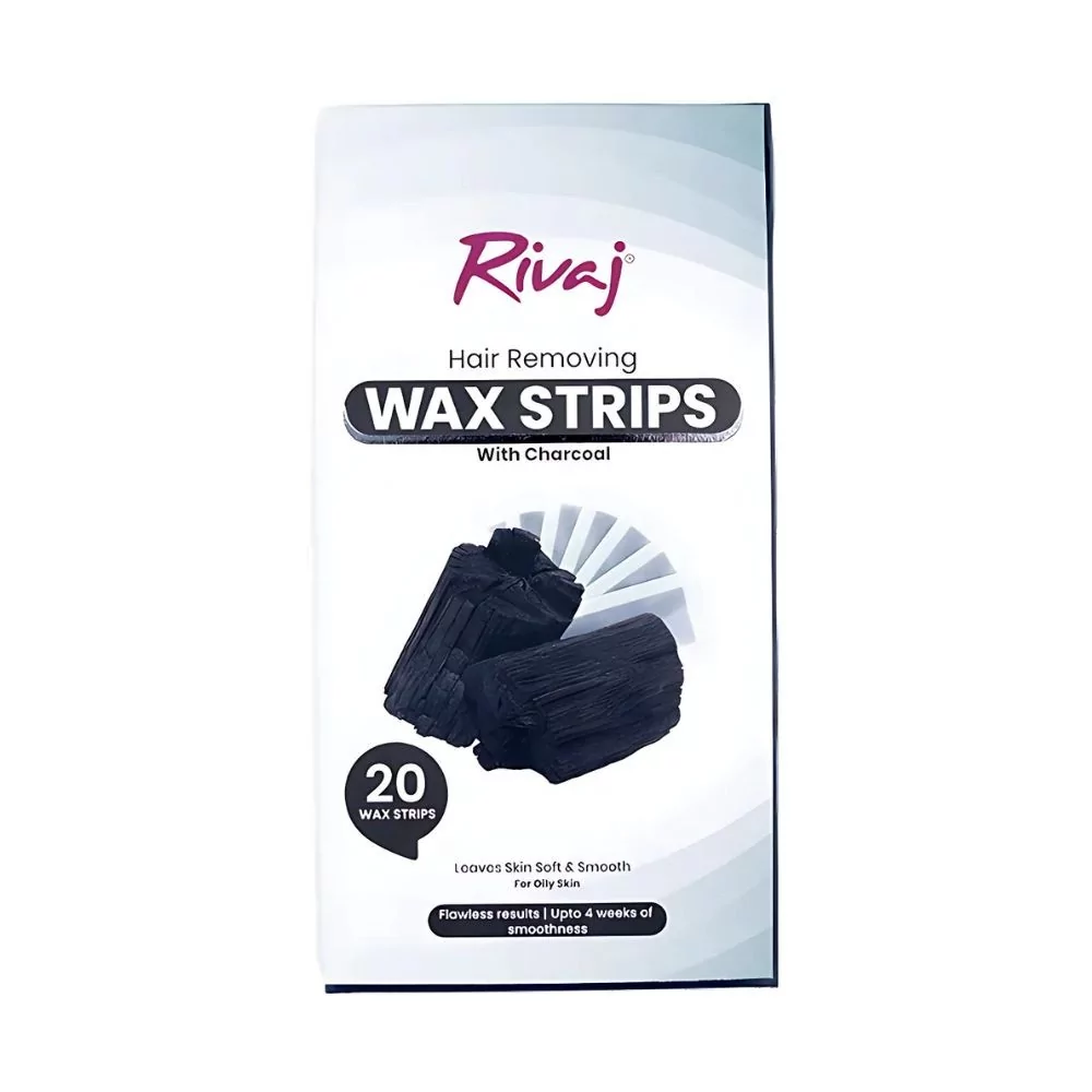 Rivaj Charcoal Hair Removing Body Wax Strips - Removes Hair From The Root And Leaves Skin Smooth And Radiant For Weeks.