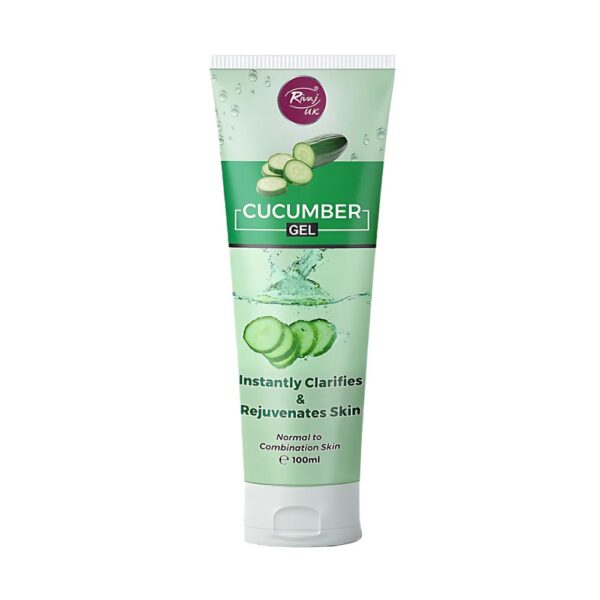 Rivaj Cucumber Gel 100ml - Soothes dry skin, hydrates deeply, and detoxifies for a healthy, glowing look.