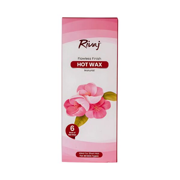 Rivaj Depilatory Hot Wax - Natural 400g - Honey-based formula for smooth, gentle hair removal, suitable for all skin types.