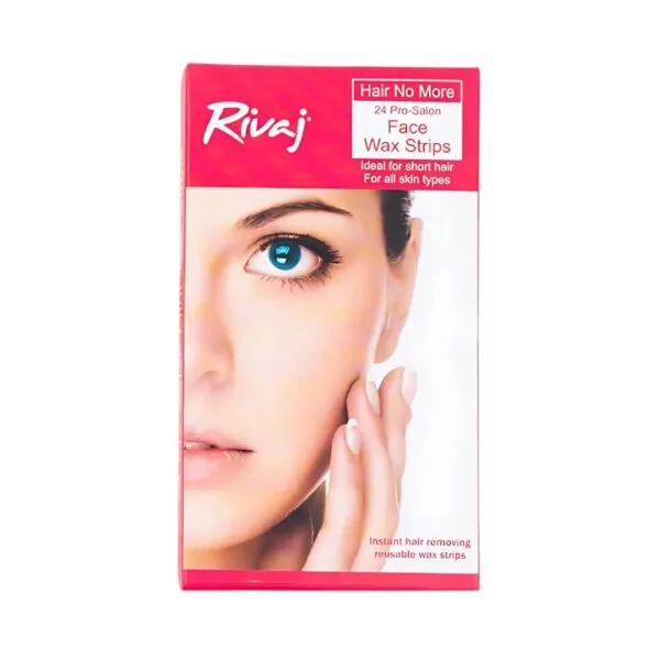 Rivaj Face Wax Strips - Gentle, soft, and flexible wax strips for quick and easy facial hair removal.