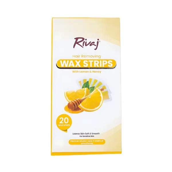 Rivaj Hair Removing Body Wax Strips - Removes hair from the root and leaves skin smooth and radiant for weeks.