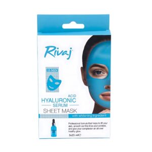 Rivaj Hyaluronic Acid Serum Sheet Mask - Deeply Hydrates, Plumps Skin, And Brightens Your Complexion For A Refreshed, Glowing Look.