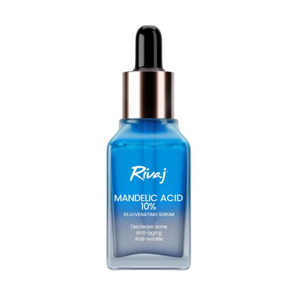 Rivaj Mandelic Acid 10% Rejuvenating Face Serum 30ml - Gently exfoliates, brightens, and reduces fine lines for smooth skin.