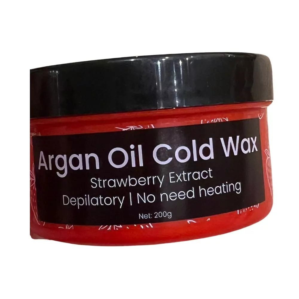 Rivaj Strawberry &Amp;Amp; Argan Oil Cold Wax 200G - Nourishing Cold Wax For Smooth And Radiant Skin.