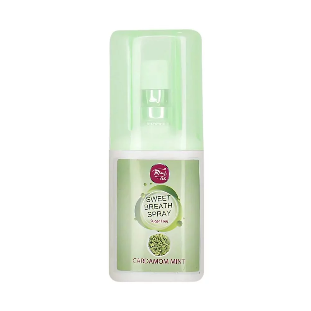 Rivaj Sweet Breath Spray Cardamom Mint - Instant Fresh Breath With Cardamom-Mint Flavor, Compact For Travel Use.