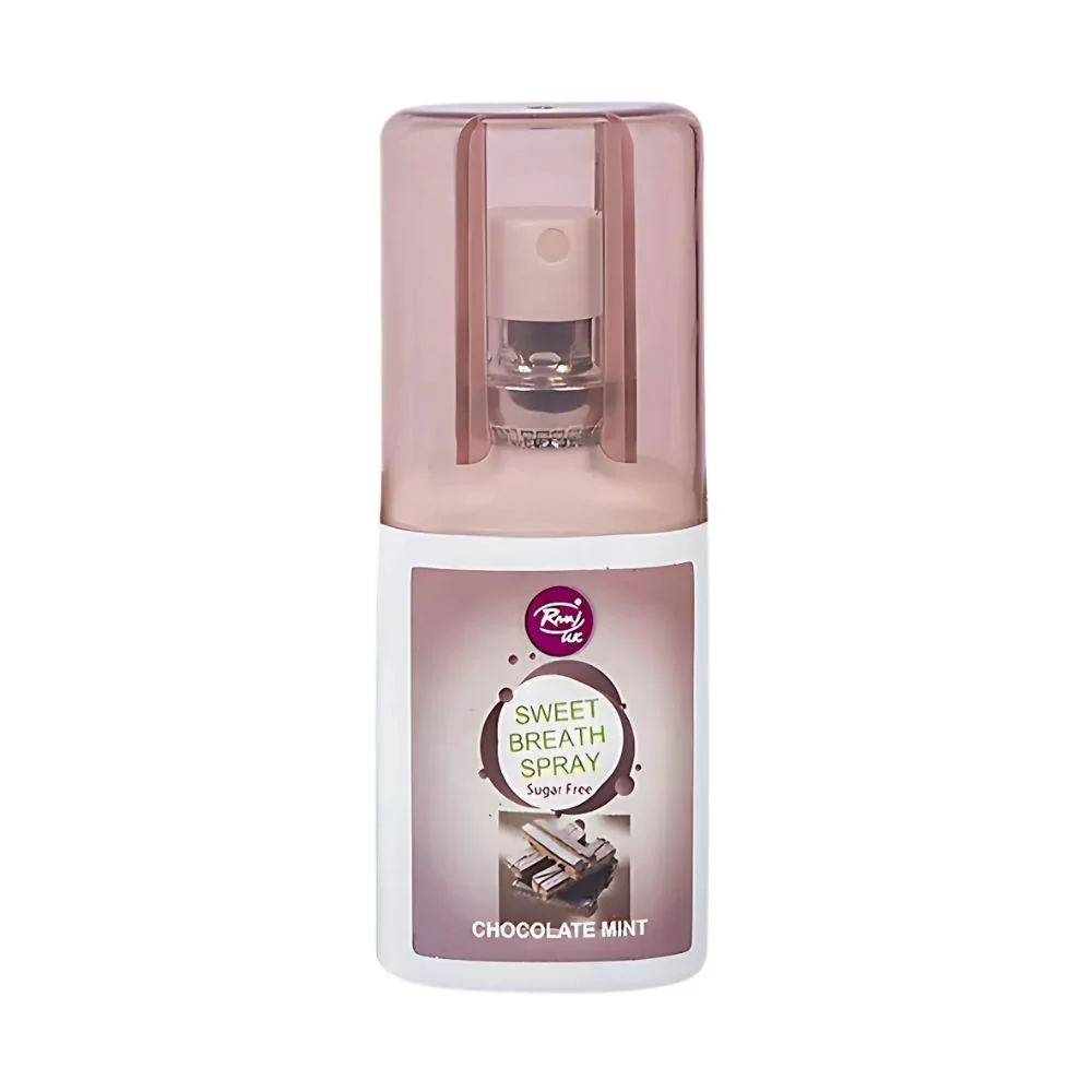 Rivaj Sweet Breath Spray Chocolate Mint - Pocket-Sized Breath Freshener With A Delicious Chocolate And Mint Flavor.