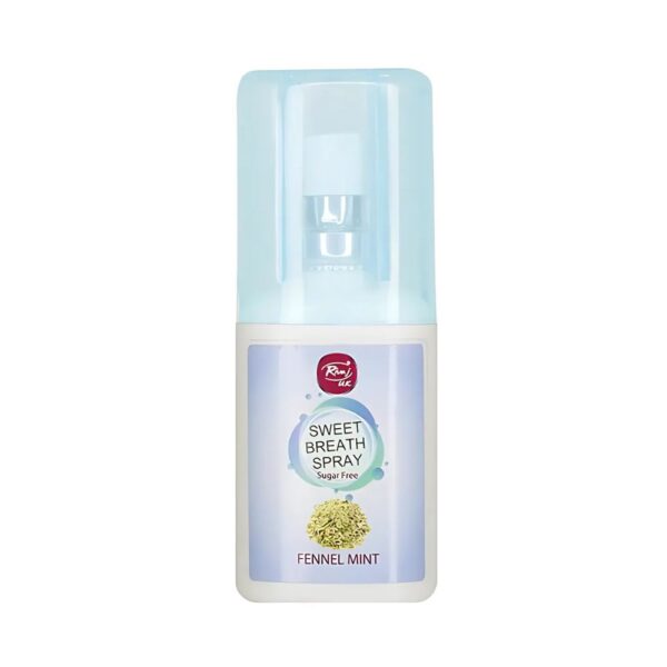 Rivaj Sweet Breath Spray Fennel Mint - Pocket-sized breath freshener with a refreshing fennel and mint flavor.