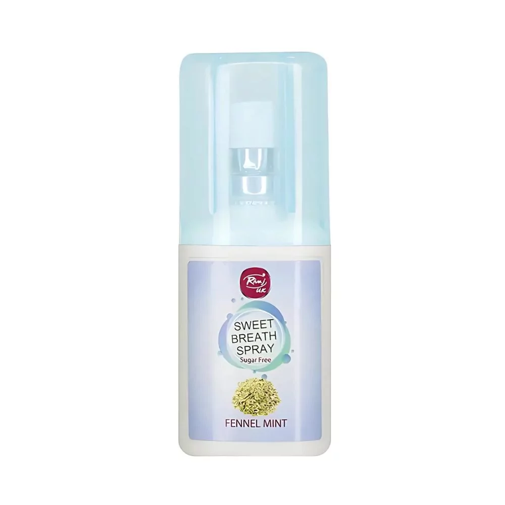 Rivaj Sweet Breath Spray Fennel Mint - Pocket-Sized Breath Freshener With A Refreshing Fennel And Mint Flavor.