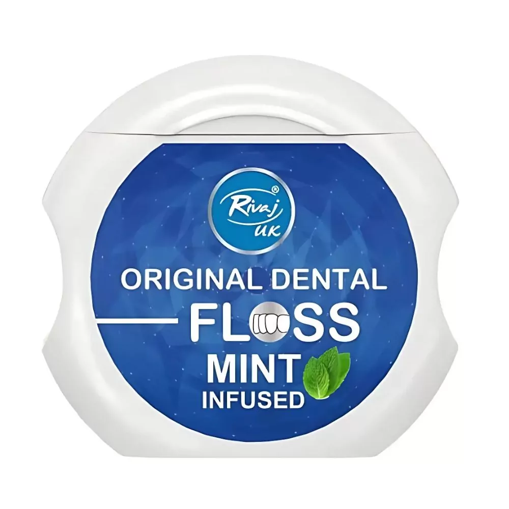 Rivaj Uk Original Dental Floss - Mint 50M - Durable, Shred-Resistant Floss With Refreshing Mint Flavor For Healthier Teeth.