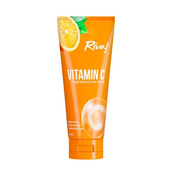 Rivaj Vitamin C Brightening Face Wash 200ml - Deeply cleanses, hydrates, and brightens skin for a radiant complexion.