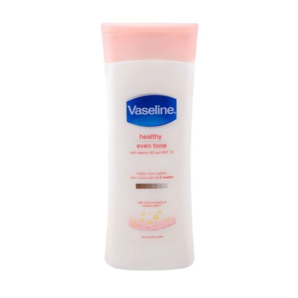 Vaseline Intensive Care Even Tone Body Lotion 400ml, hydrates and evens skin tone with a lightweight, non-greasy formula.