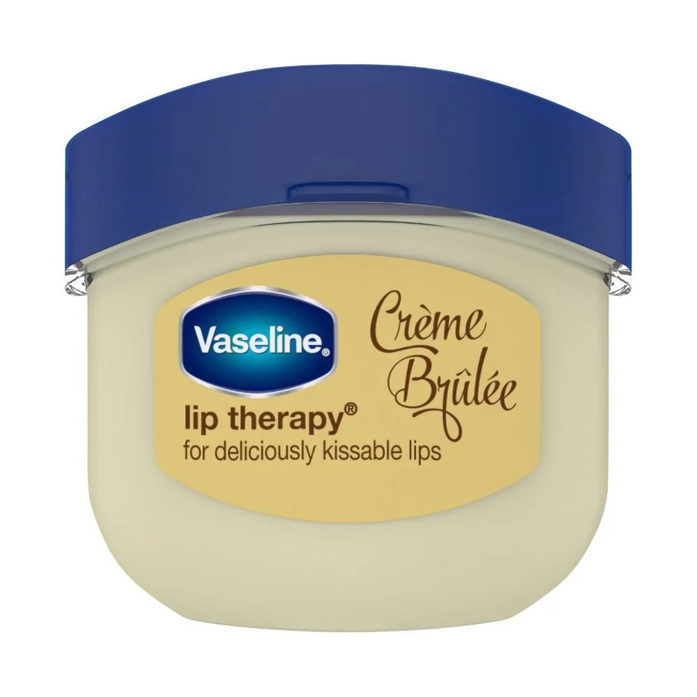 Vaseline Lip Therapy Creme Brulee Mini 7G, Hydrating Lip Balm With A Sweet Creme Brulee Scent For Soft, Smooth Lips.