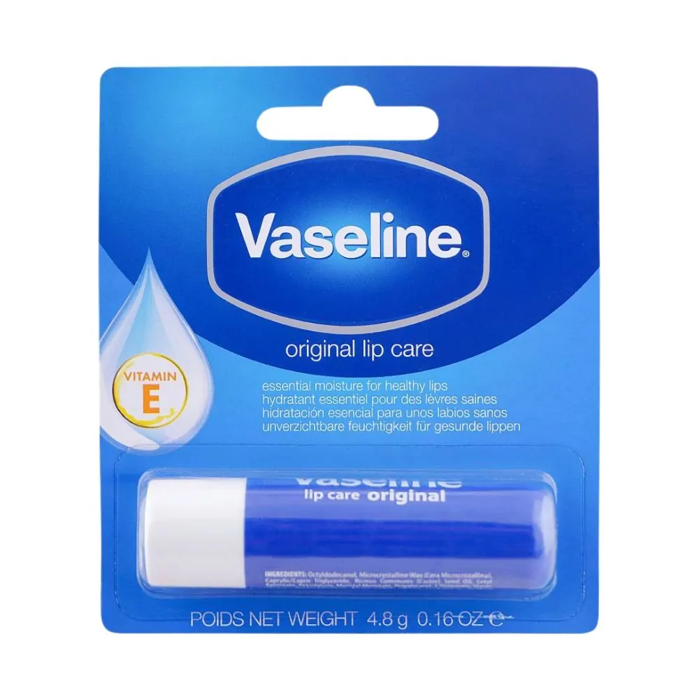 Vaseline Lip Therapy Original Stick 4.8G For Dry Lips, Enriched With Vaseline Jelly And Vitamin E For Long-Lasting Hydration.