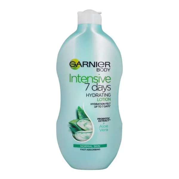 Garnier Body Intensive 7 Days Lotion 400ml. Hydrate skin with aloe vera for up to 7 days. It keeps skin soft and smooth.