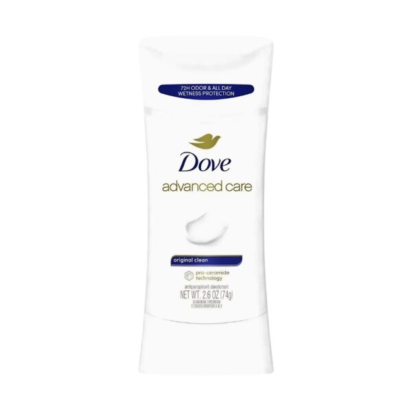 Dove Original Clean Deodorant Stick 74gm – 72-hour protection with Pro-Ceramide Technology for soft, fresh underarms.