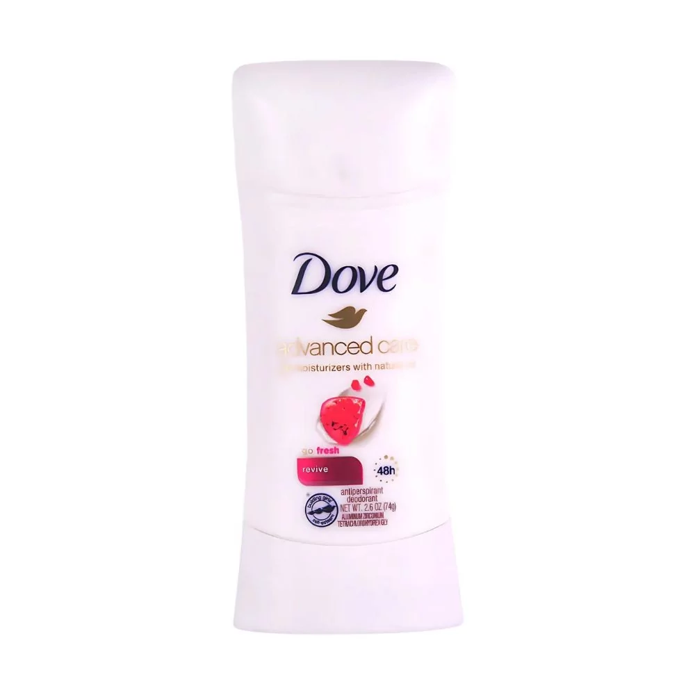 Dove Advanced Care Revive Deodorant Stick – 74Gm Antiperspirant With Pomegranate Scent For Soft, Fresh Underarms.