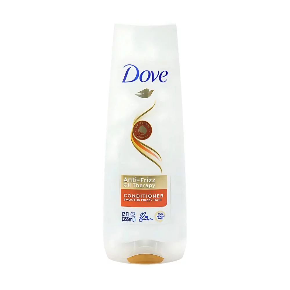 Dove Anti-Frizz Oil Therapy Conditioner – 355Ml Bottle With Coconut Oil For Frizz-Free, Smooth, And Shiny Hair.