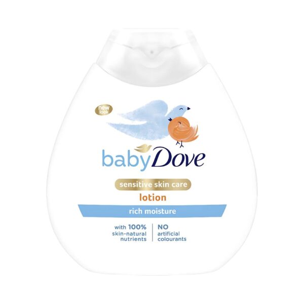 Dove Baby Lotion – 200ml bottle for soft, moisturized, and healthy baby skin.