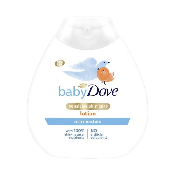 Dove Baby Lotion – 200ml bottle for soft, moisturized, and healthy baby skin.