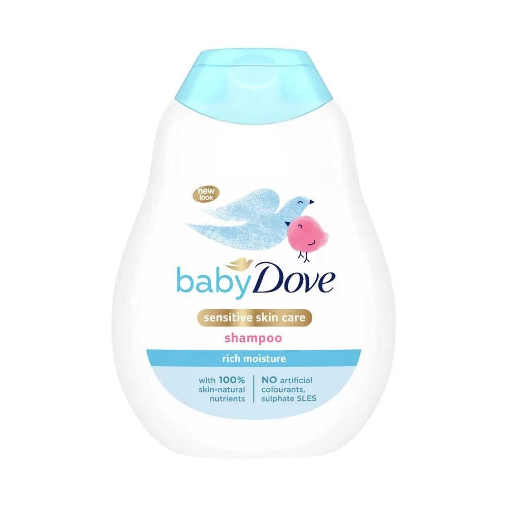 Dove Baby Rich Moisture Shampoo – 400Ml Bottle For Soft, Shiny, And Tear-Free Hair Care For Babies.