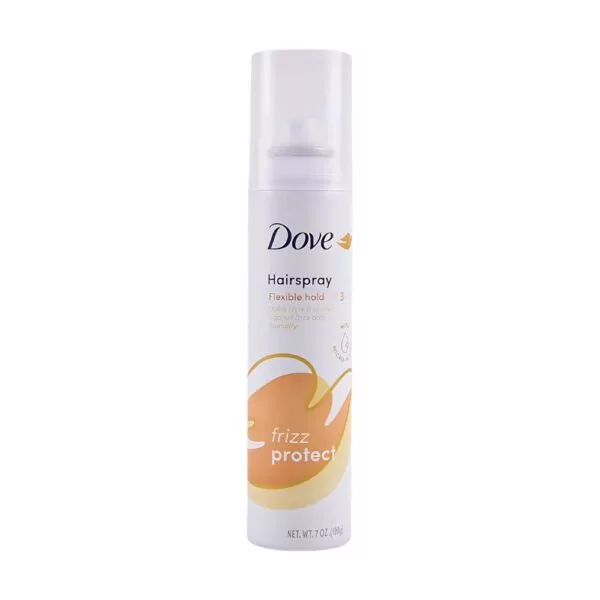 Dove Hair Spray Flexible Hold – 198gm can for frizz control and smooth, long-lasting styles.