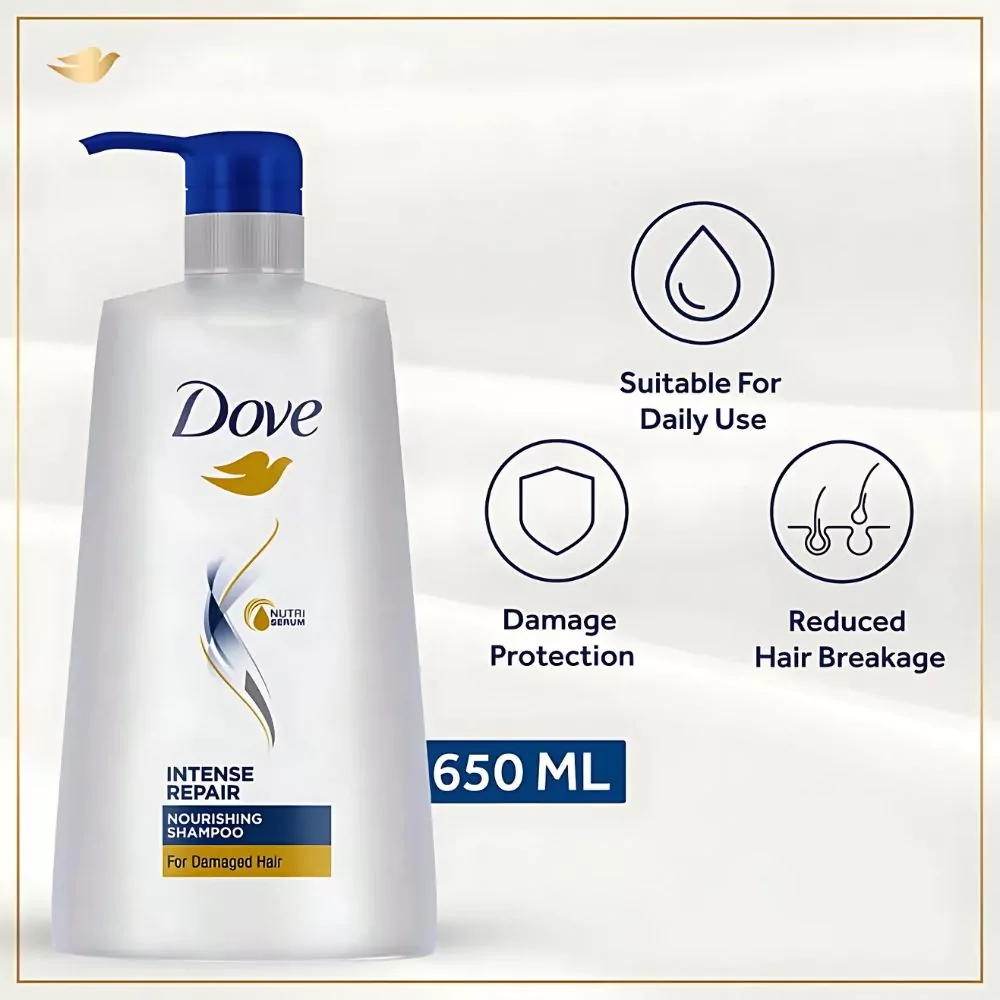 Dove Intense Repair Shampoo - Nourishing Shampoo With Pro-Moisture Complex For Damaged Hair.