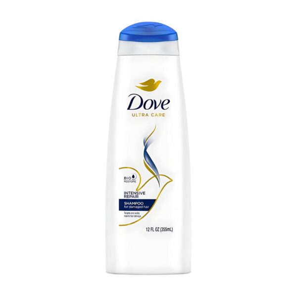 Dove Intensive Repair Shampoo - Nourishes and strengthens damaged hair for a smooth, shiny finish.