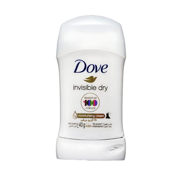 Dove Invisible Dry Deodorant Stick 40gm – No marks on clothes, 48-hour protection, and smooth underarms.