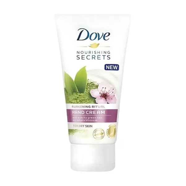 Dove Awakening Ritual Hand Cream - Lightweight formula with green tea and sakura flower for soft and smooth hands.