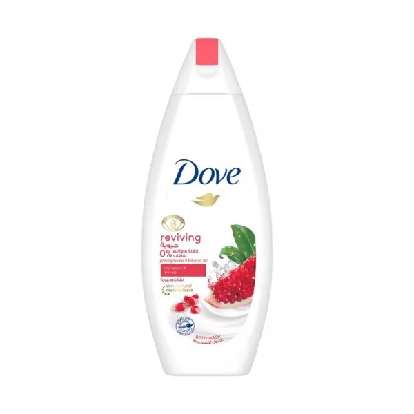 Dove Pomegranate & Hibiscus Shower Gel 250ml – Hydrating, sulfate-free shower gel with pomegranate and hibiscus scent.