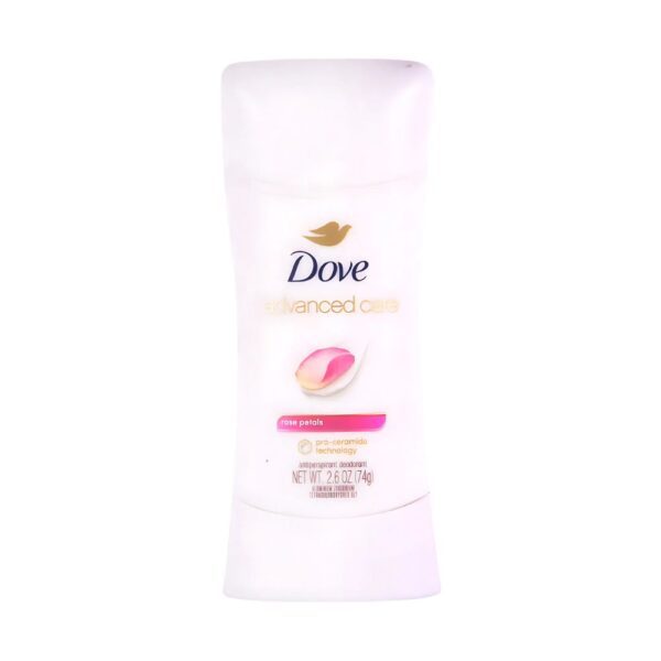 Dove Rose Petals Deodorant Stick – 74gm for smooth, fresh underarms with a gentle rose scent.