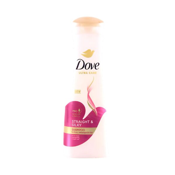 Dove Straight & Silky Shampoo – 340ml for smooth, sleek, and manageable hair.