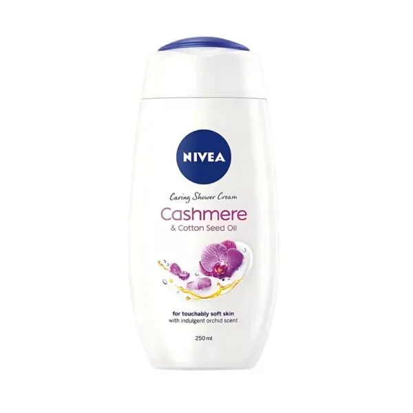 NIVEA Cashmere & Cotton Seed Oil Shower Cream 250ml – Softening shower cream with cotton seed oil and orchid scent.