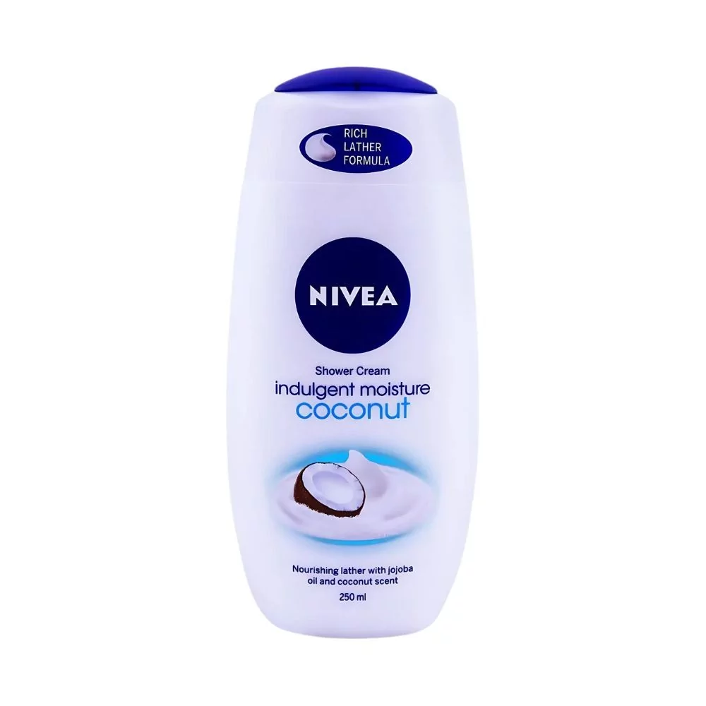 Nivea Coconut Shower Cream 250Ml – Moisturizing Shower Cream With Jojoba Oil And A Coconut Scent.