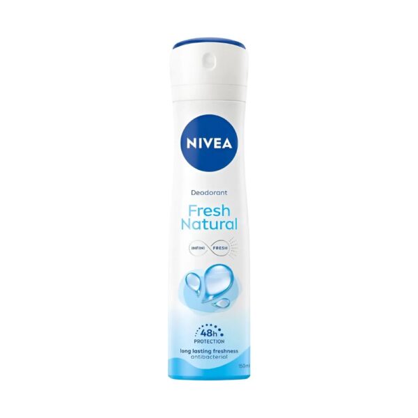 NIVEA Fresh Natural Deodorant 150ml for 48-hour protection against sweat and odor with a natural, refreshing scent.